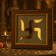 Sacred Swastik On Pyrite Frame