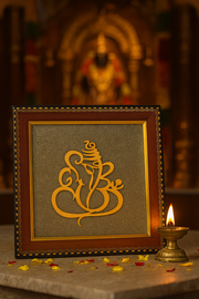 Lord Ganesha On Pyrite Frame