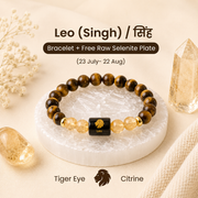 Leo (सिंह राशि) Zodiac Tiger Eye & Citrine Bracelet
