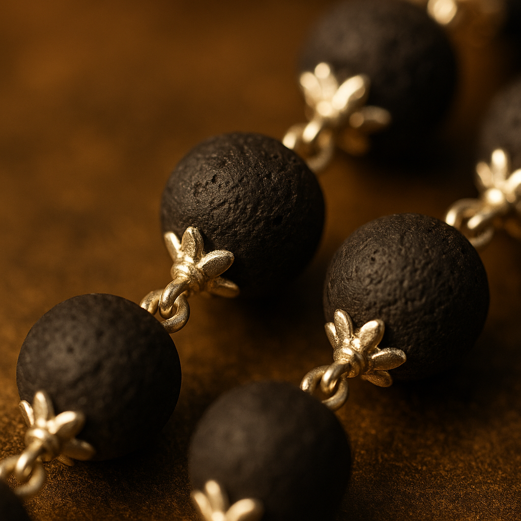 Karungali Malai Silver Cap Plated Necklace with Certification - 108 Beads