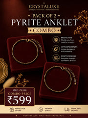 Maa Lakshmi Siddh Raw Pyrite Anklet (Pack Of 2)