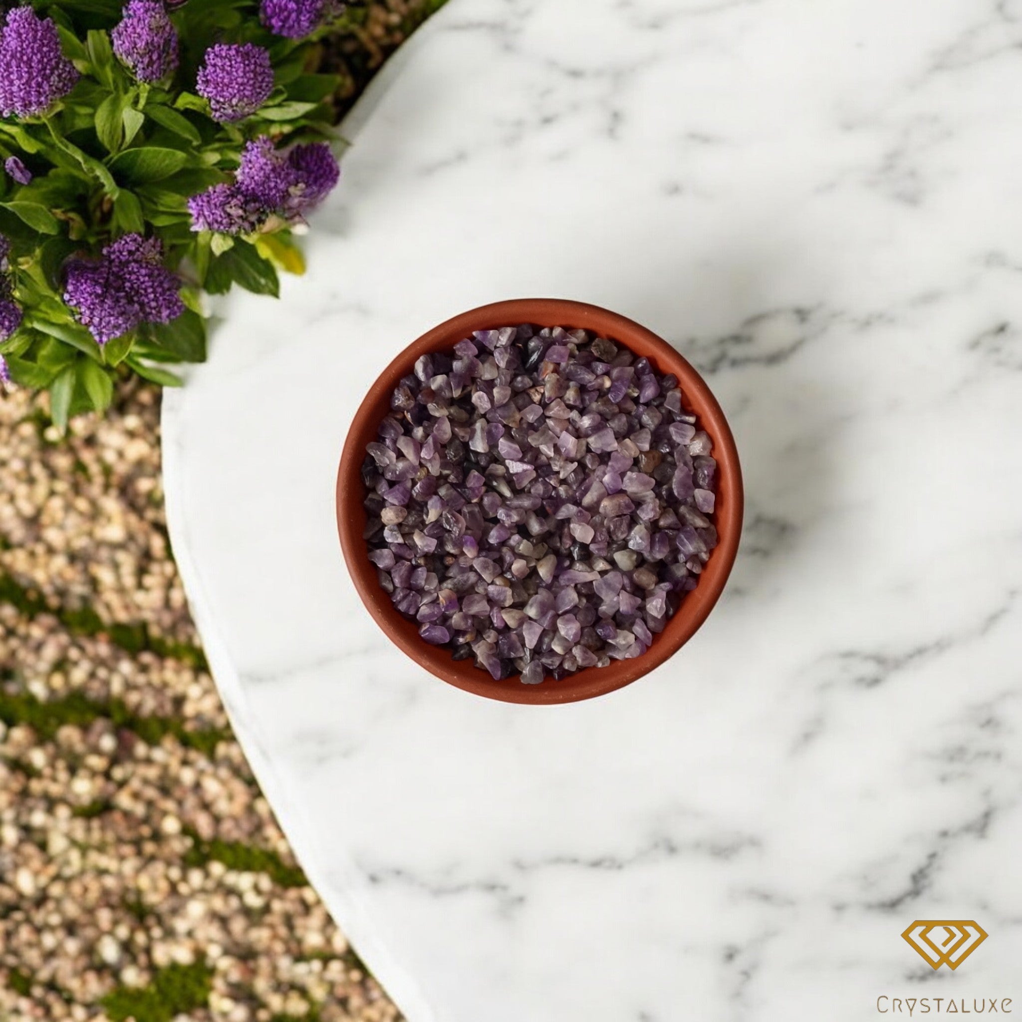 Amethyst chips stone