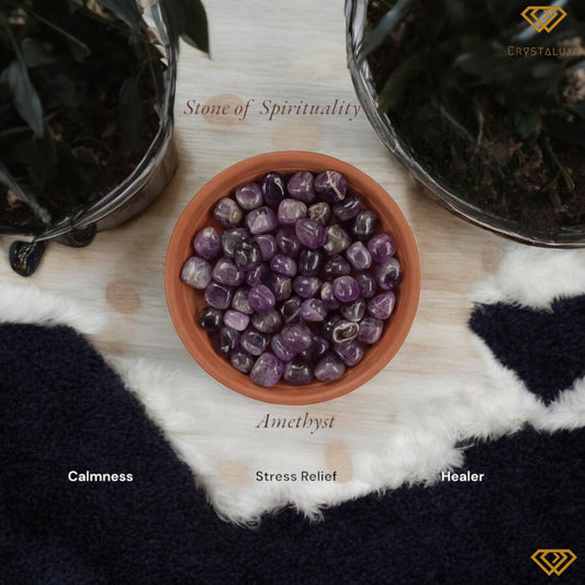 Amethyst tumble stone (Pack of 3)