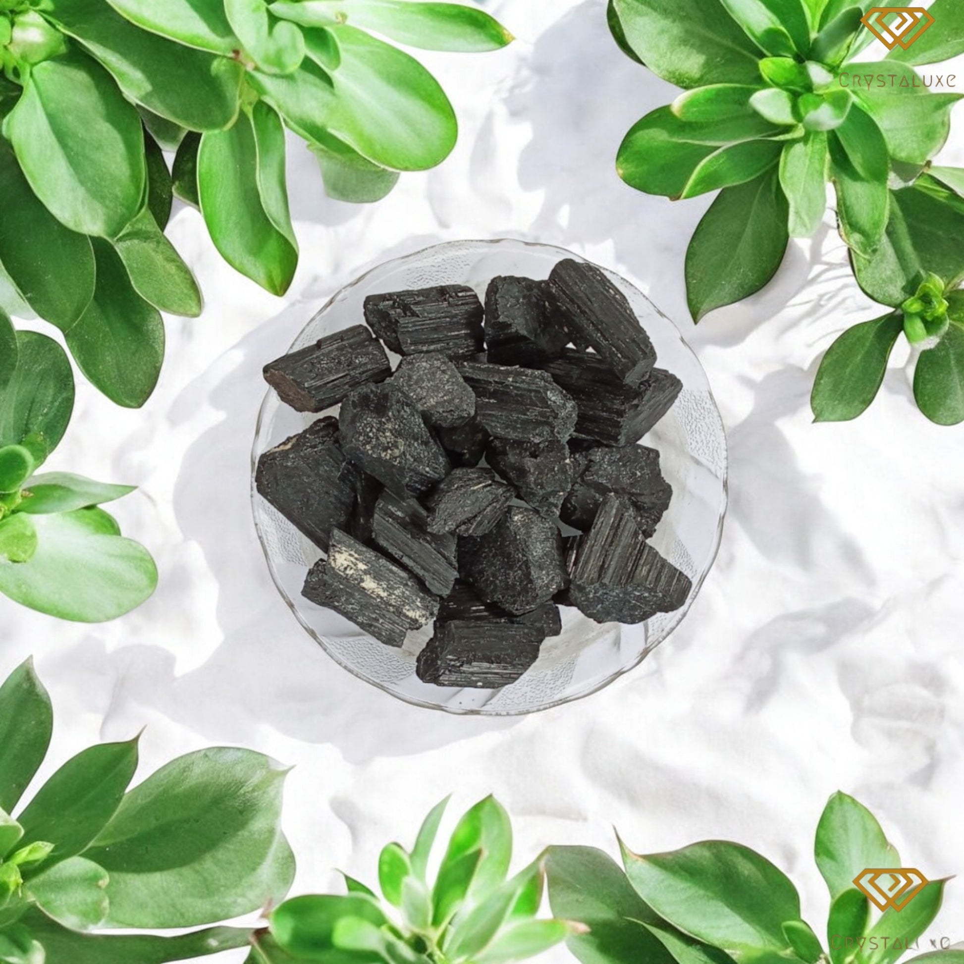Black tourmaline raw