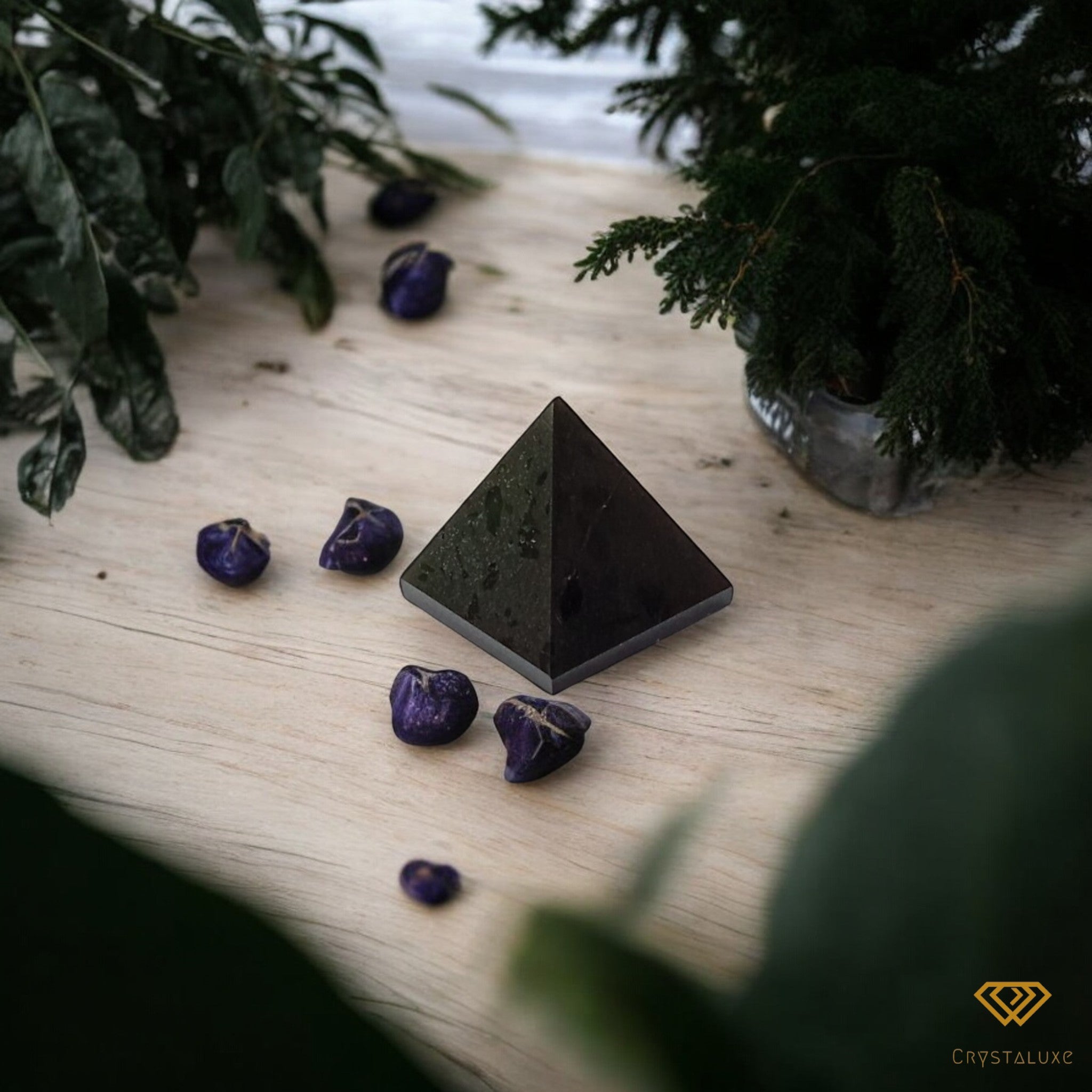 Black Tourmaline pyramid