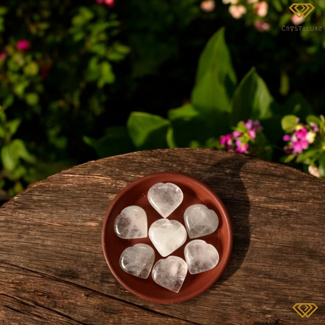 Clear quartz Heart