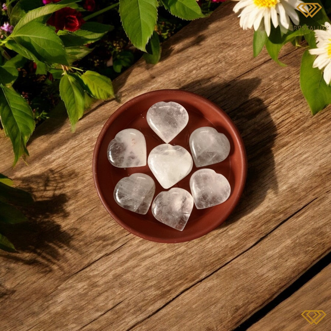 Clear quartz Heart