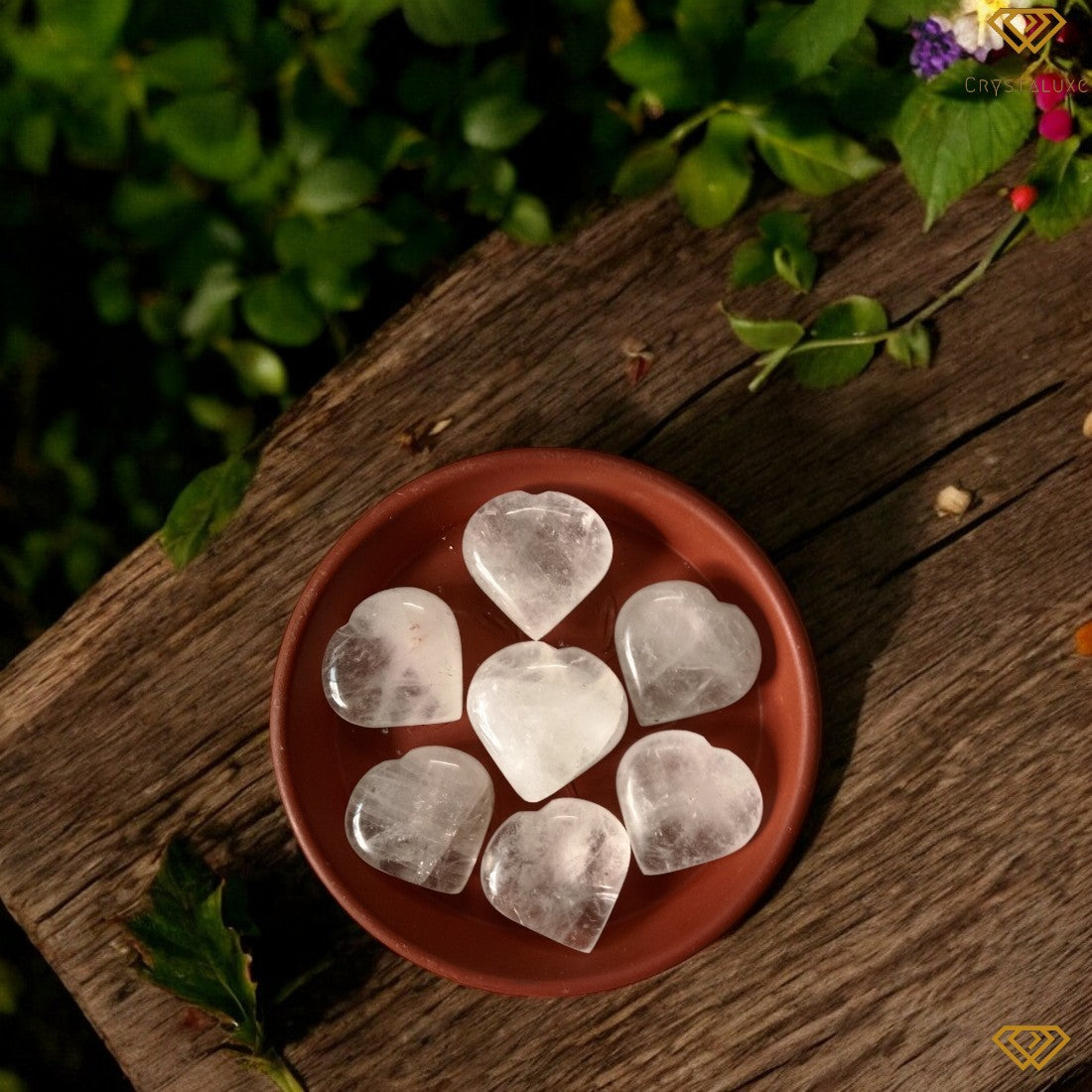 Clear quartz Heart