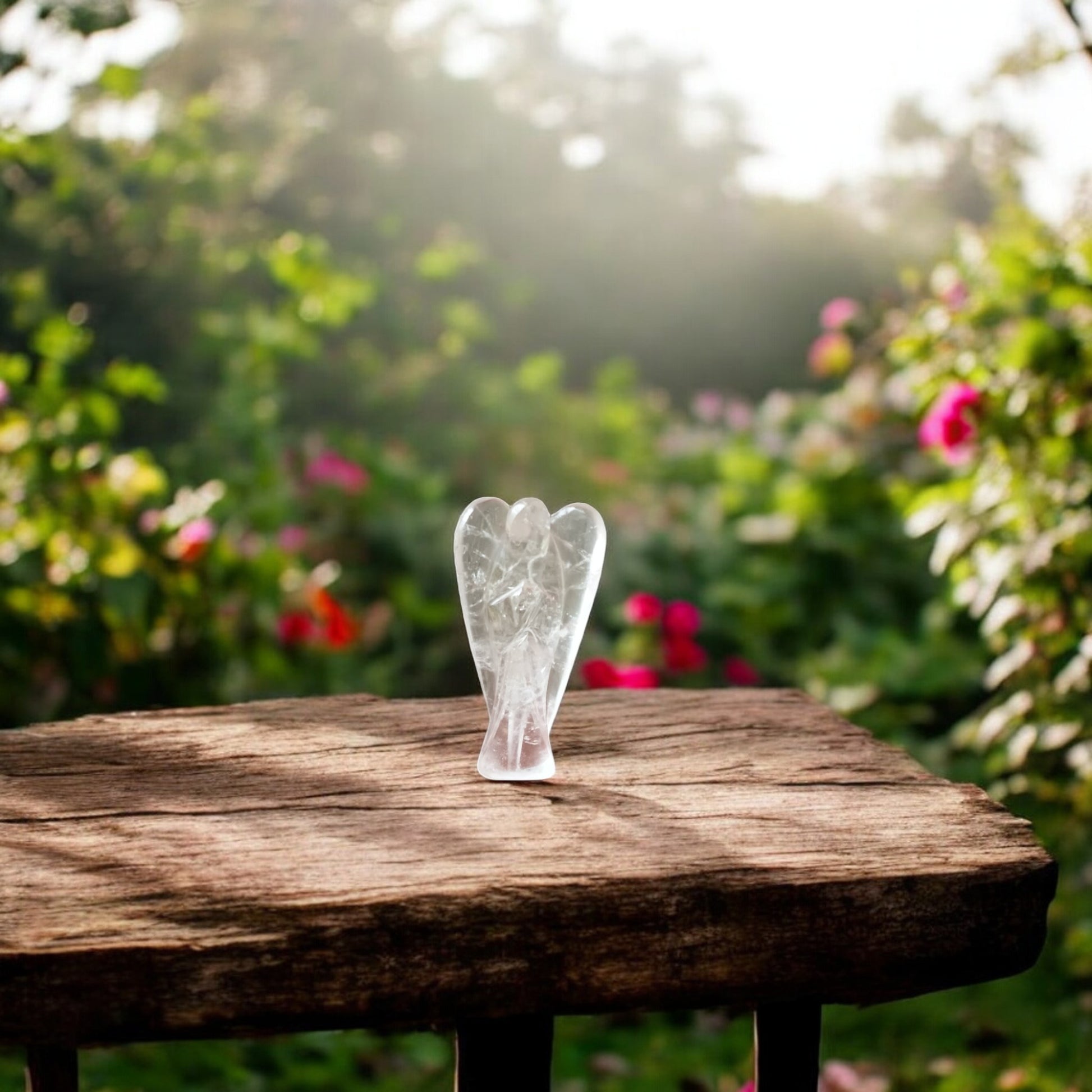 Clear quartz angel