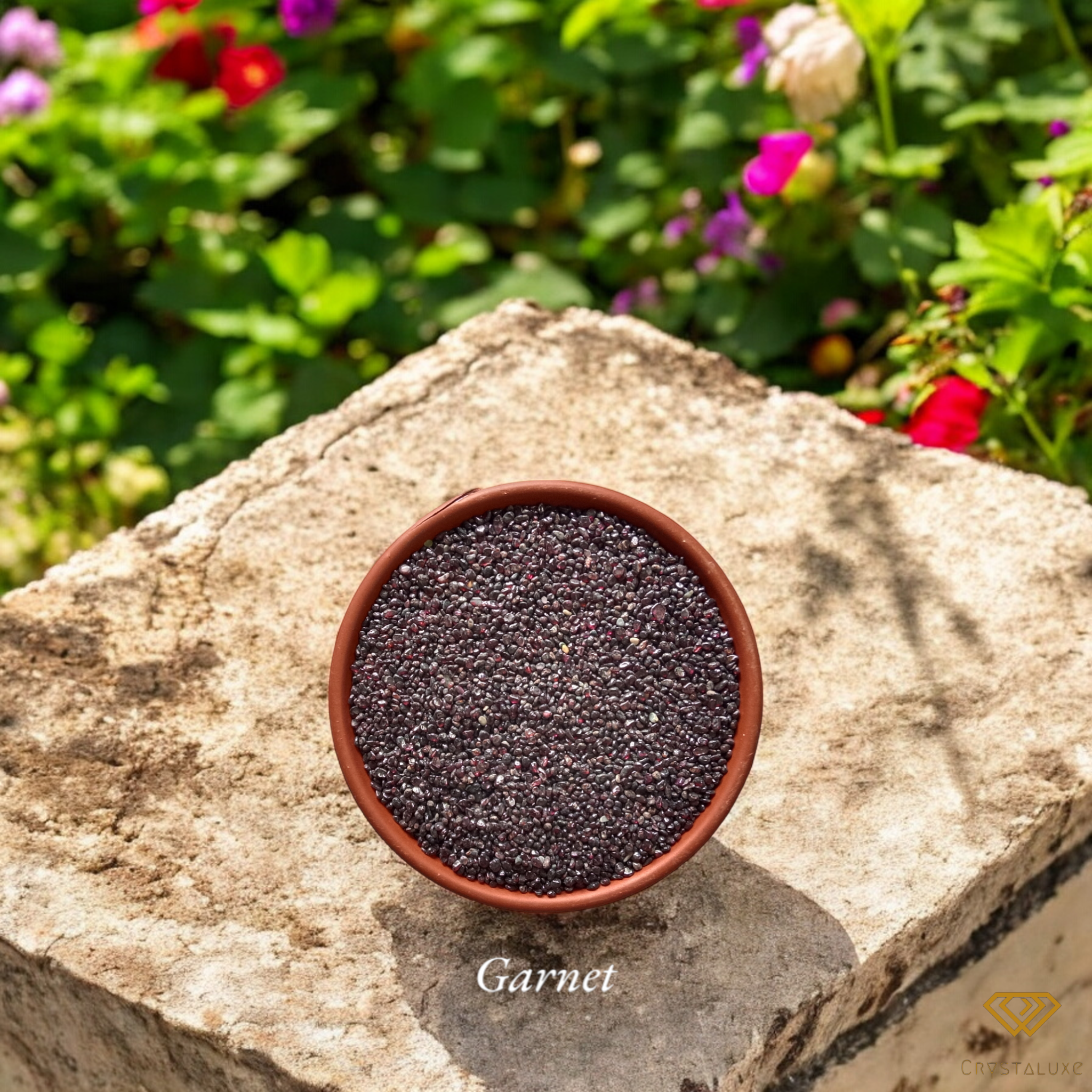 Garnet chips stone