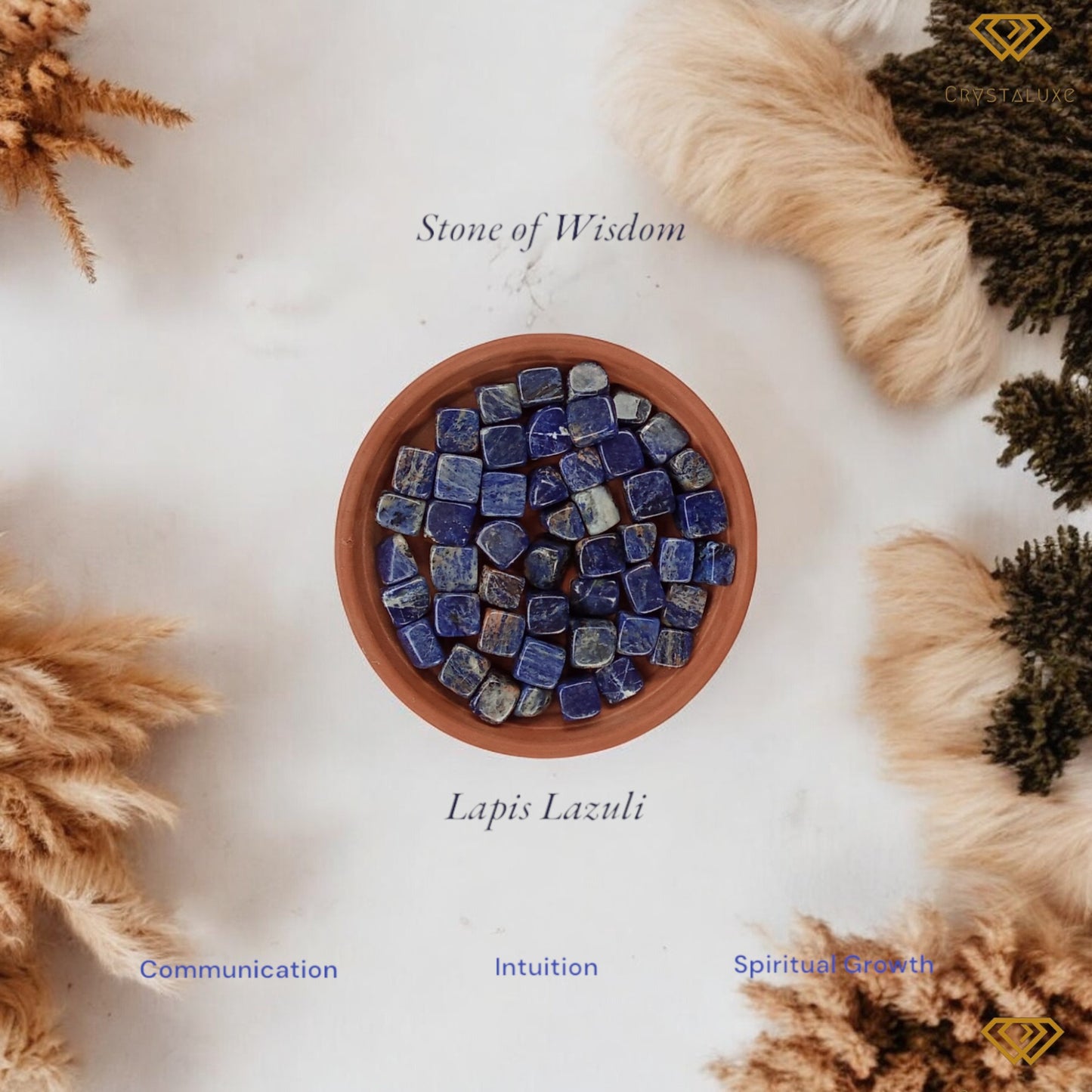 Lapis Lazuli Tumble stone ( Pack of 3 )