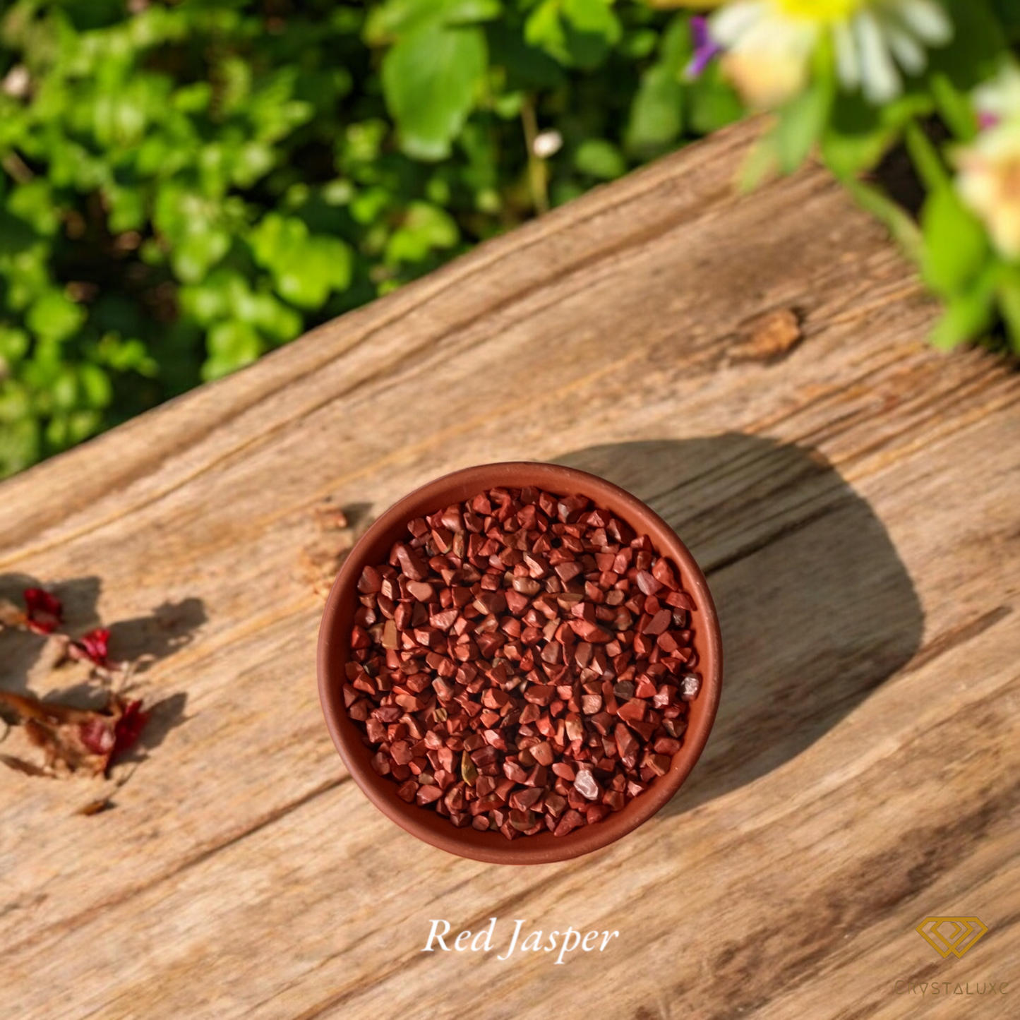 Red jasper chips stone