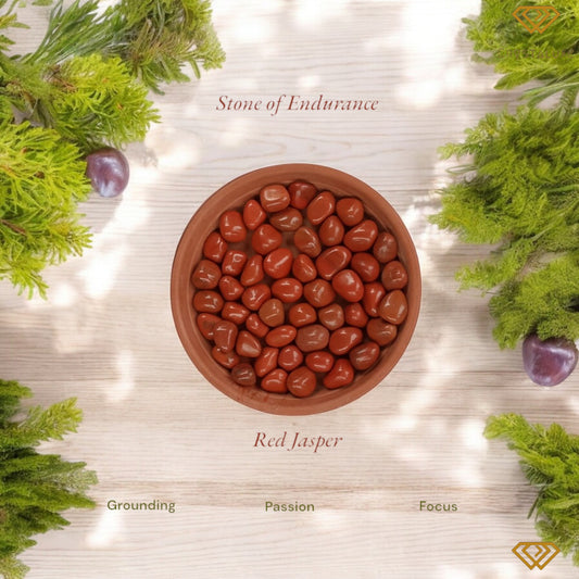 Red jasper Tumble stone ( Pack of 3)