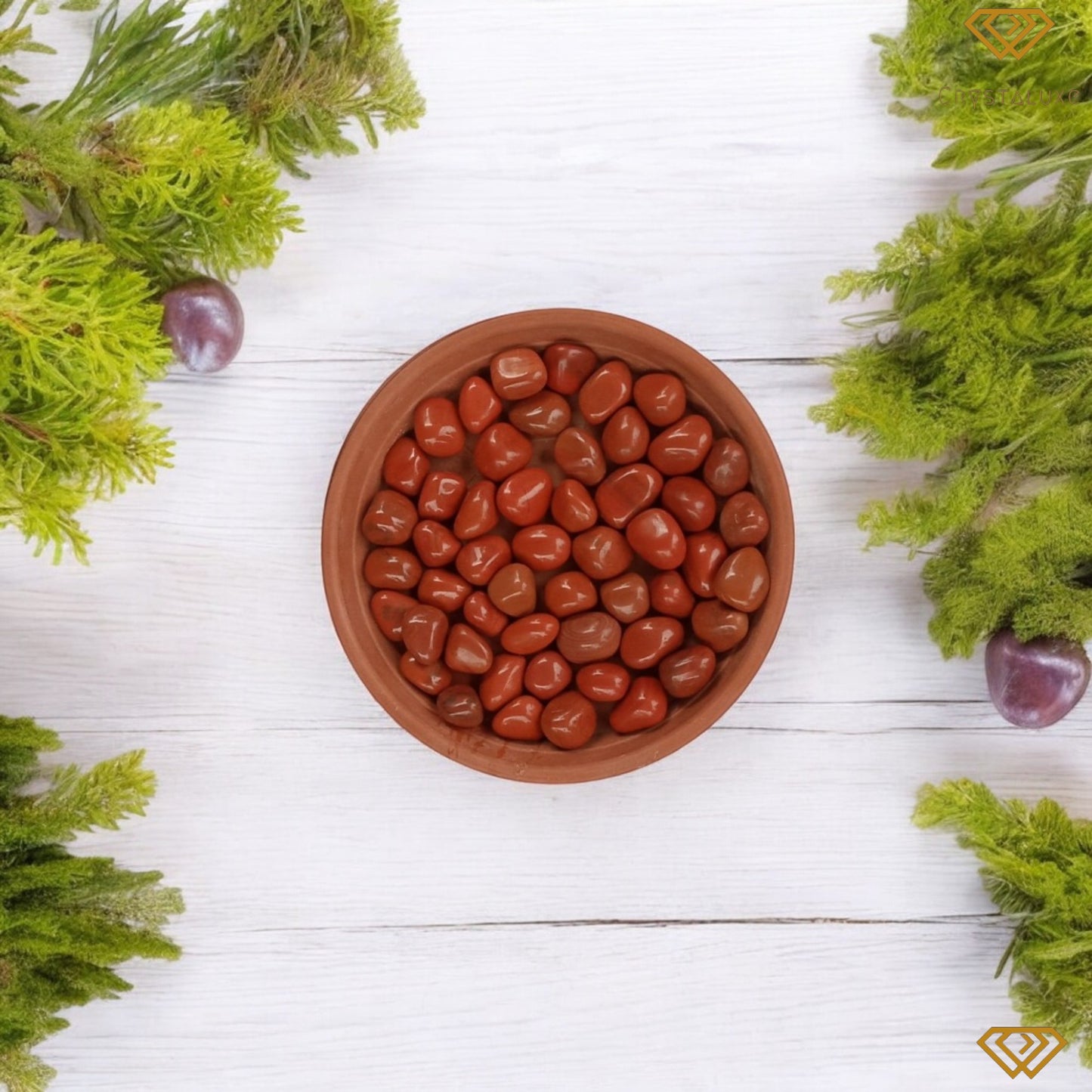 Red jasper Tumble stone ( Pack of 3)